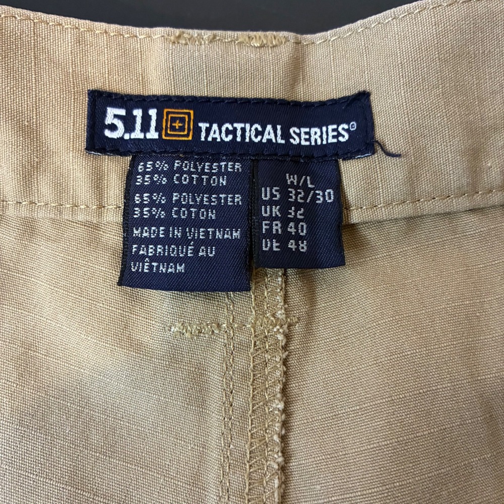 5.11 Tactical Series Men's Tan Cargo Pants Size 32x30 Workwear Cotton Blend - Picture 5 of 13